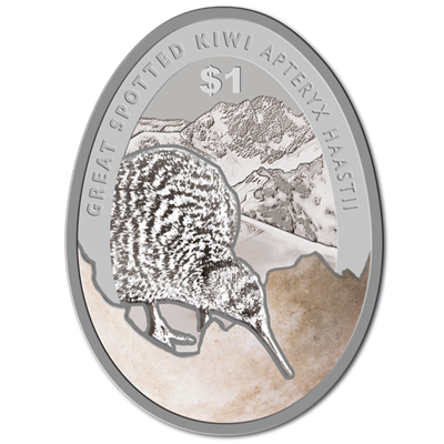 2016 Kiwi Silver Specimen Coin - 'KIWI EGG SHAPE'